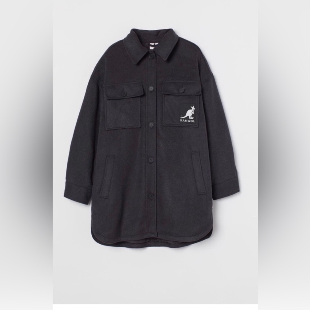 Hm Kangol oversized shirt jacket small